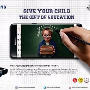 Student Scholarship Promotion by Samsung Children Shop Online at Dubai Offers