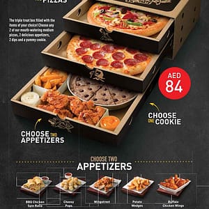 Treat your entire family to Two Mouth-watering with Pizza Hut’s Triple Treat Box Food, Grocery & Dining Shop Online at Dubai Offers