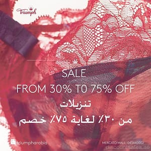 Triumph End Season Sale up to 70% OFF @ Mercato Mall Clothing Shop Online at Dubai Offers