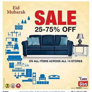 Upto 75% OFF on Royal Furniture Eid Sale (till limited period) Cleaners & Detergents Shop Online at Dubai Offers