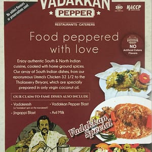 Vadakkan Pepper Restaurants-Caterers Food, Grocery & Dining Shop Online at Dubai Offers