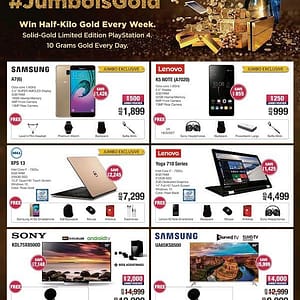 Win Gold at Jumbo Electronics this DSF City Centre Mirdif Shop Online at Dubai Offers