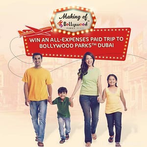 Win an all Inclusive Free Trip to Bollywood Parks Dubai Entertainment Offers Shop Online at Dubai Offers