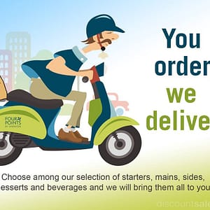 You Order We Deliver Promo @ Four Points Fast Foods & Coffee Shops Shop Online at Dubai Offers