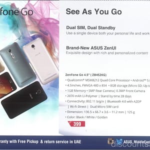 Zenfone Go Exclusive Offer by ASUS Electronics Shop Online at Dubai Offers