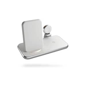 Zens Aluminium 4 in 1 Stand Wireless Charger with 45W USB PD White Mobiles & Tablets Shop Online at Dubai Offers