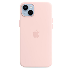 iPhone 14 Plus Silicone Case with MagSafe – Chalk Pink Accessories Shop Online at Dubai Offers