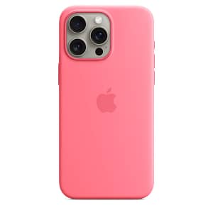 iPhone 15 Pro Max Silicone Case with MagSafe – Pink Accessories Shop Online at Dubai Offers