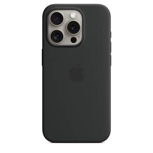 iPhone 15 Pro Silicone Case with MagSafe – Black Accessories Shop Online at Dubai Offers