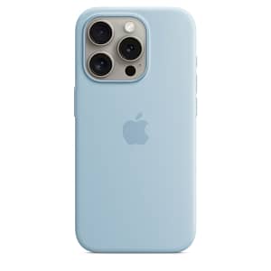 iPhone 15 Pro Silicone Case with MagSafe – Light Blue Accessories Shop Online at Dubai Offers