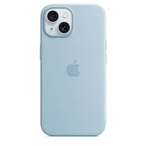 iPhone 15 Silicone Case with MagSafe – Light Blue Accessories Shop Online at Dubai Offers