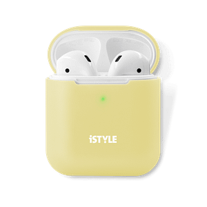 iSTYLE Silicone Cover AirPods 2nd Gen yellow Accessories Shop Online at Dubai Offers