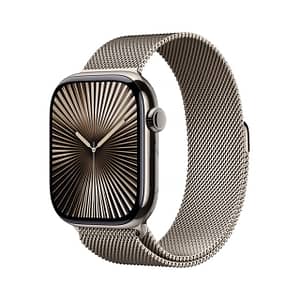 Apple Watch Series 10 GPS + Cellular 46mm Natural Titanium Case with Natural Milanese Loop – M/ Apple Watch Shop Online at Dubai Offers