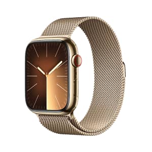 Apple Watch Series 9 GPS + Cellular 41mm Gold Stainless Steel Case with Gold Milanese Loop Apple Watch Shop Online at Dubai Offers