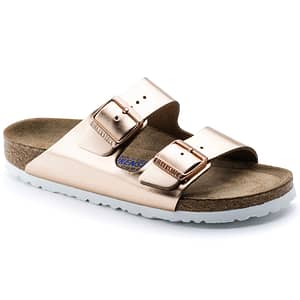 Arizona Soft Footbed Natural Leather Metallic Copper Female Female Shop Online at Dubai Offers