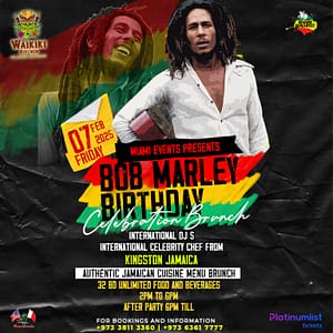 Brunches Bob Marley Birthday Celebration Brunch at Waikiki Kitchen Polynesian Restaurant – Elite Crystal Hotel Brunches Shop Online at Dubai Offers