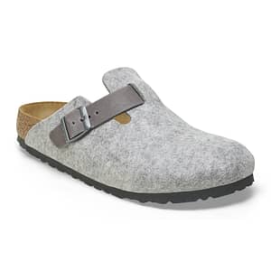 Boston Leather/Textile/Felt Light Gray Unisex Shoes Shop Online at Dubai Offers