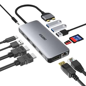 HUB-M25-GY|CHOETECH 12 in 2 Laptop USB C Docking Station Accessories Shop Online at Dubai Offers