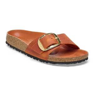 Madrid Big Buckle Natural Leather Oiled Burnt Orange Female Female Shop Online at Dubai Offers