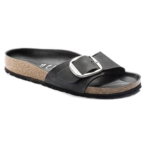 Madrid Big Buckle Natural Leather Oiled black Female Female Shop Online at Dubai Offers