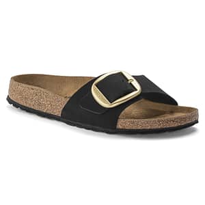 Madrid Big Buckle Nubuk Leather black Female Female Shop Online at Dubai Offers