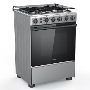 Midea 60x60cm Gas Cooking Range 4 Burners Steel Panel with Oven and Grill Appliances Shop Online at Dubai Offers