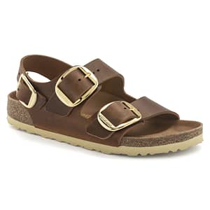 Milano Big Buckle Natural Leather Oiled Cognac Female Female Shop Online at Dubai Offers