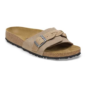 Oita Braided Suede Leather Taupe Female Female Shop Online at Dubai Offers