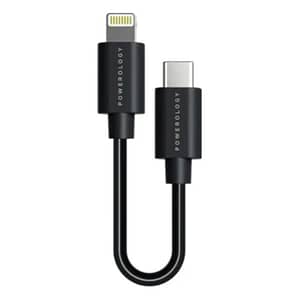 POWEROLOGY DATA & FAST CHARGER USB C TO LIGHTNING CABLE 0.8FT BLACK Brands Shop Online at Dubai Offers