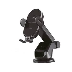 Powerology 3 in 1 Car Charger Mount 18W with Fast Wireless Charger 15W – Black Accessories Shop Online at Dubai Offers