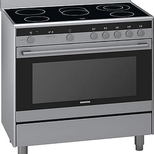 Siemens 5 Burners Electric Cooker & Oven HY738357M Silver 112L 90x60cm Appliances Shop Online at Dubai Offers