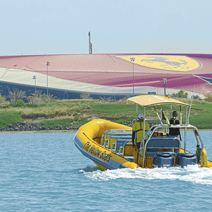 75-minute Yas Island Abu Dhabi Sightseeing Boat Tour  Yellow Boats Yas Island