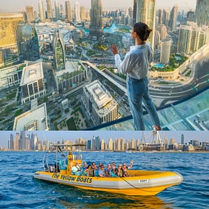 Combo: 99 Minutes Premium Boat Tour + Free Sky Views  Yellow Boats (Dubai)