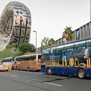 BusTronomy Dubai experiences  Dubai Mall Bus Stop