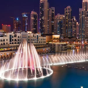 The Dubai Fountain Lake Ride  Dubai Lake Fountain Ride