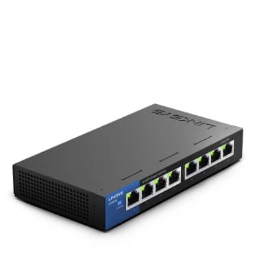 Linksys 8 Port Business Desktop Gigabit Switch | LGS108-ME-RTL | Black Color