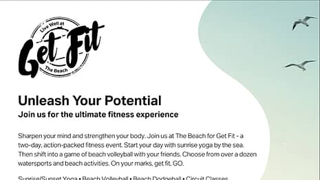 Join The Beach for Get Fit - Fitness Experience Event