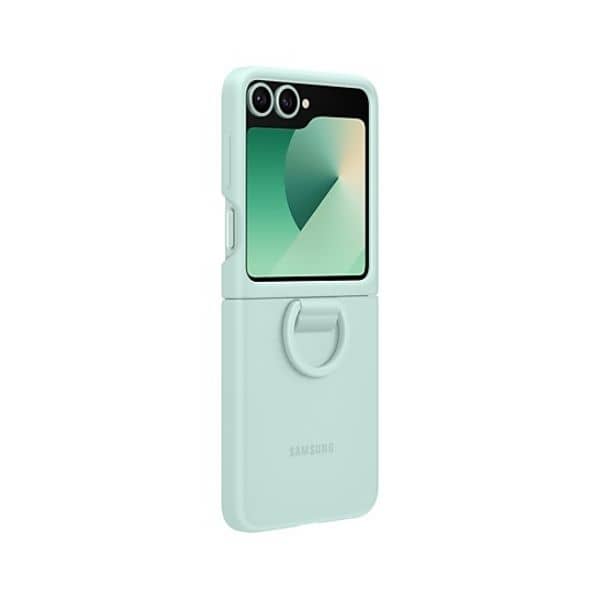 Samsung Galaxy Z Flip6 Silicone Case with Ring | Color green |EF-PF741TMEGWW