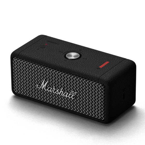 Marshall Emberton Portable Bluetooth Speakers | Water Resistant Wireless Speakers Portable Speaker 22 Hour of Playtime | Color Black