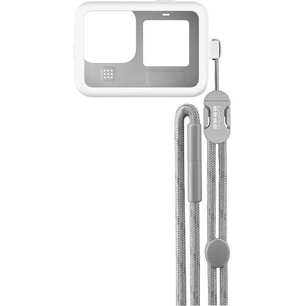 GoPro Silicone Sleeve | Lanyard | White Color | ADSST-002