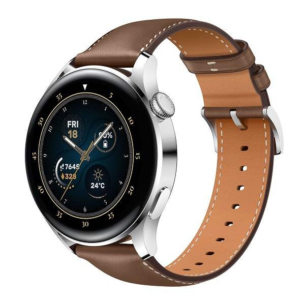 Huawei Watch 3 Classic Steel | Smart Watch | Fitness Tracker | Bluetooth | HUW-WATCH3CLASSIC-STEEL | Brown Color