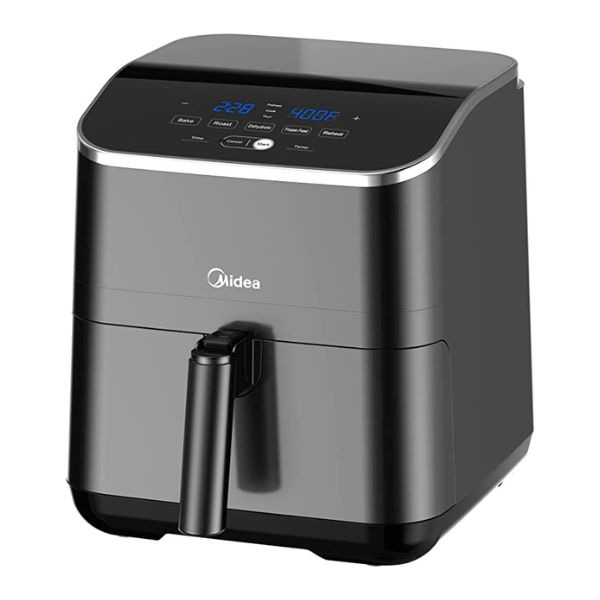 Midea XXL 5.5L Air Fryer | 1700W | Dual Cyclone Rapid Hot Air Technology | Frying | Grilling | Broiling | Roasting | Baking & Toasting | Digital Co...