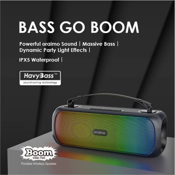 Oraimo OBS-75D Bluetooth Speaker Black |OBS-75D