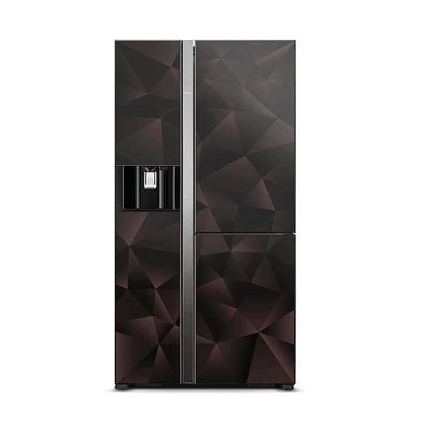 Hitachi 659 Ltr Side by Side Door Refrigerator| Premium Design | RM700VAGUK9XGBZ | Glass Bronze Color