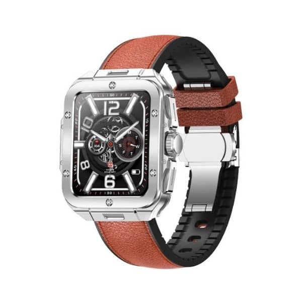 Swiss Military |ALPS 2| 4GB | Color Silver Frame| Brown leather Strap