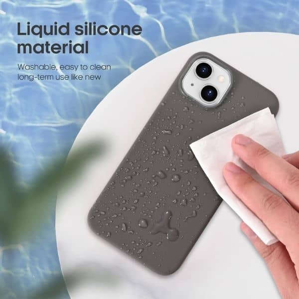 Protect iPhone 15 Silicon Mag safe Case Platinum|SMIP15PLT