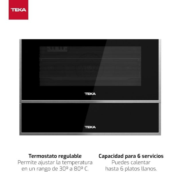 Teka Plate Warmer with Adjustable Thermostat| Color Black | Min 1 year manufacturer warranty| CP 15 GS