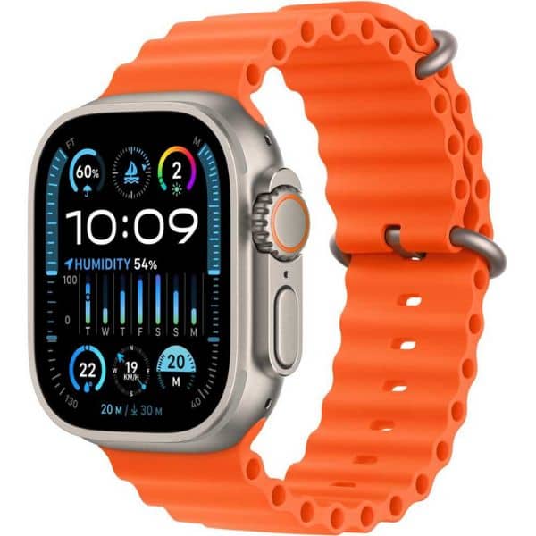 Apple Watch Ultra 2 GPS + Cellular |49mm| Titanium Case with Orange Ocean Band