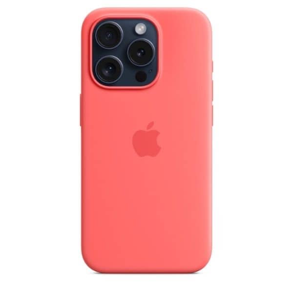 Apple iPhone 15 Pro Silicone Case with Mag Safe | Guava