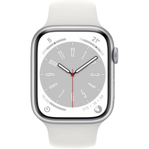 Apple Watch Series 8 GPS + Cellular 45mm Silver Stainless Steel Case with White Sport Band